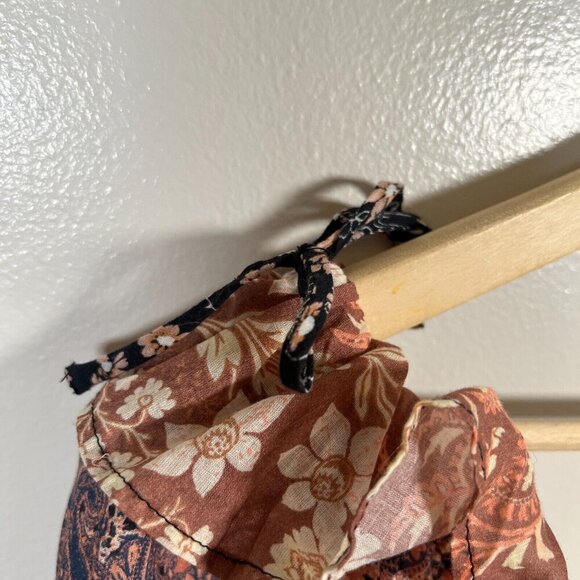 Free People Memphis Canyon Crop Top‎ Size Large Boho Peasant Poet Festival - Picture 10 of 13